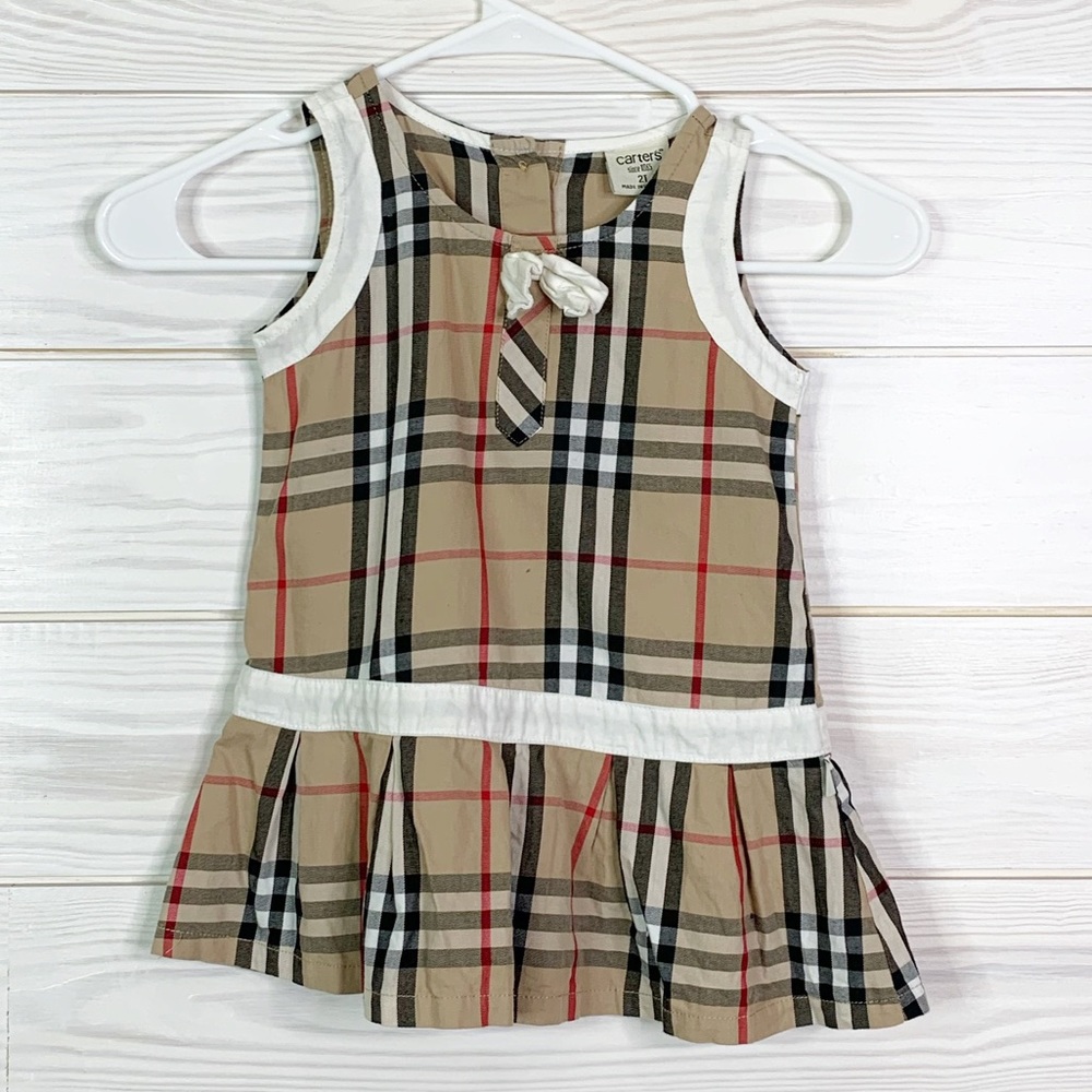 Carter's size 2T checkered sleeveless dress